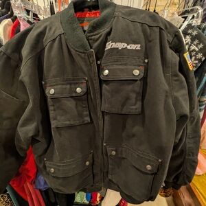 Snap-on Men's Black Bomber Jacket